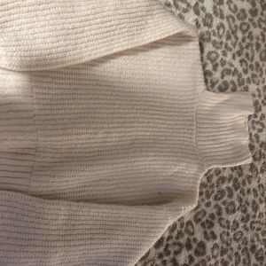 White turtleneck sweater